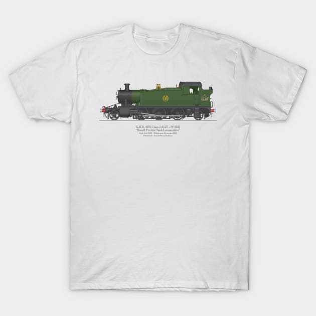 GWR Small Prairie Class 4575 Tank Locomotive Number 5542 T-Shirt by SteveHClark